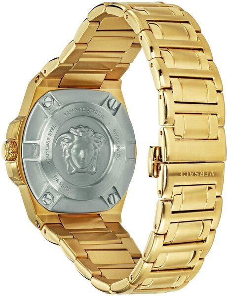 versace vehd00520|Versace Chain Reaction 40 mm Round Case, Gold Stainless .